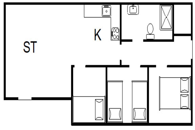 Kustparel in Sondervig-By Traum-Plattegrond