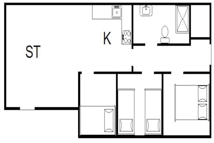 Kustparel in Sondervig-By Traum-Plattegrond
