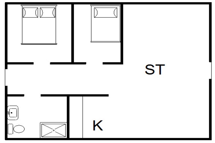 4 persoons vakantie huis in Blåvand-Plattegrond