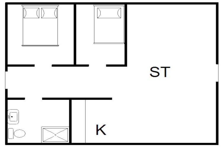 4 persoons vakantie huis in Blåvand-Plattegrond
