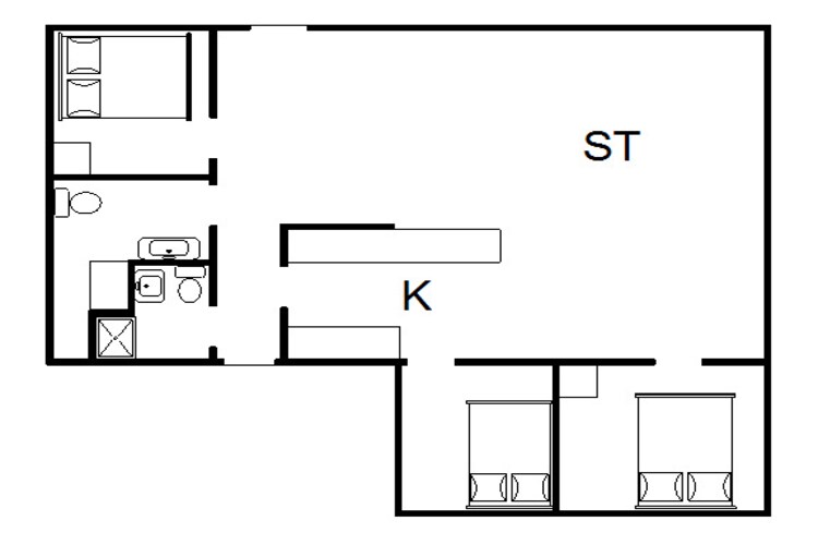 5 persoons vakantie huis in Blåvand-Plattegrond