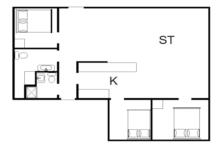 5 persoons vakantie huis in Blåvand-Plattegrond