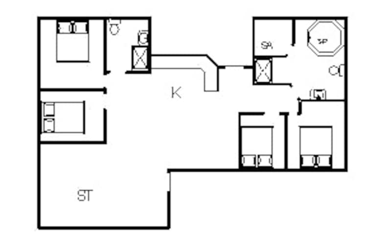 10 persoons vakantie huis in Blåvand-Plattegrond