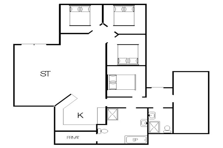 Luxe Familieverblijf in Blavand-By Traum-Plattegrond