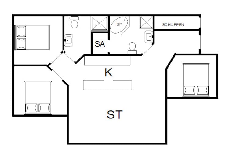 6 persoons vakantie huis in Blåvand-Plattegrond