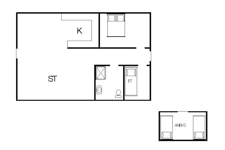 Gezellig vakantiehuis in Blavand-By Traum - Plattegrond