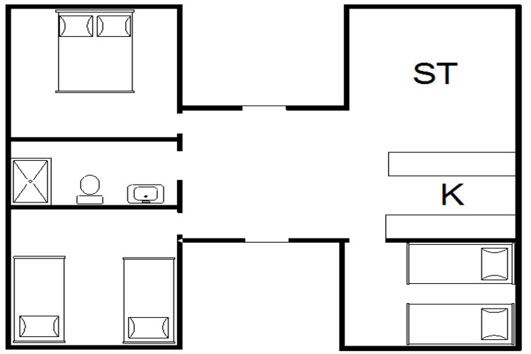 5 persoons vakantie huis in Hemmet-Plattegrond