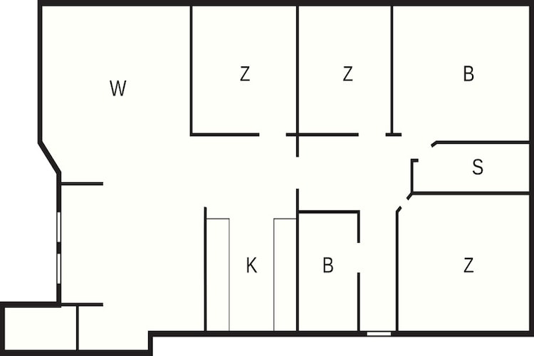 6 person holiday home in Tarm - Floor plan