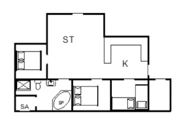 6 persoons vakantie huis in Tarm-Plattegrond