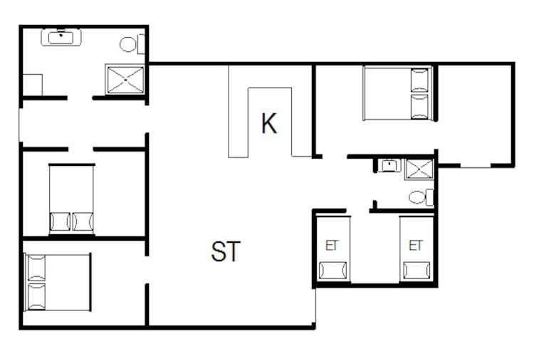 6 persoons vakantie huis in Nørre Nebel-By Traum-Plattegrond