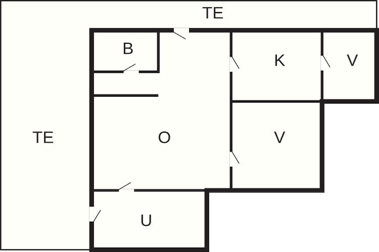 5 person holiday home in Væggerløse - Floor plan