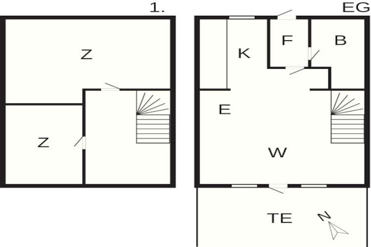 4 person holiday home in Borre - Floor plan