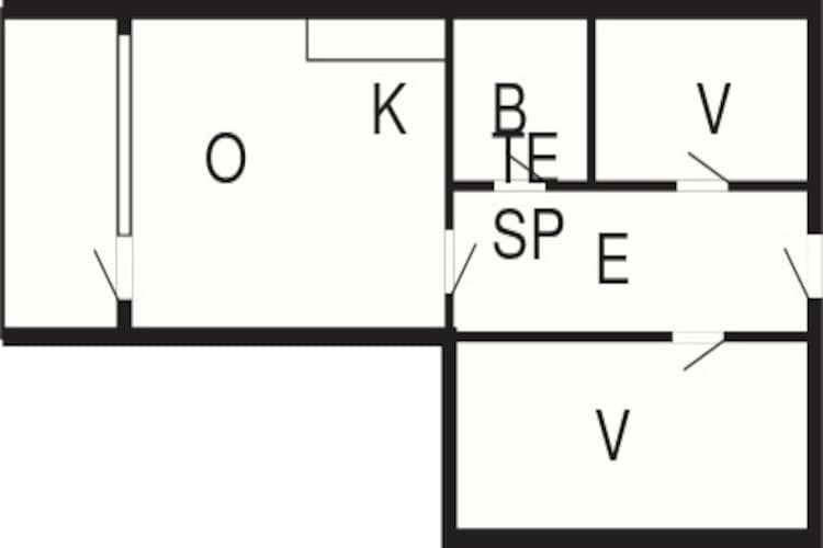 3 room,ground floor-Plattegrond