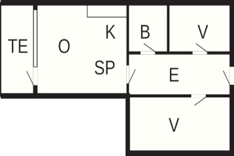 3 room,ground floor-Plattegrond