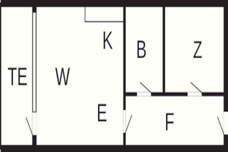 2 room,ground,31m2 - Plattegrond
