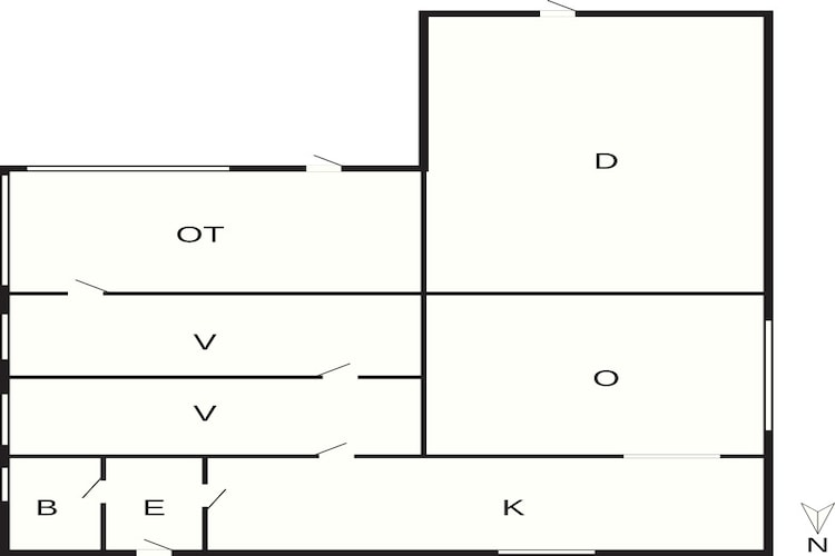 Maison de vacances pour 5 a Thyborøn - Plan
