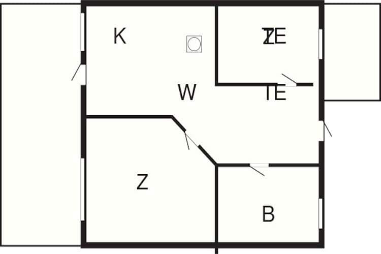 Maison de vacances pour 5 a Aakirkeby-Plan d'étage