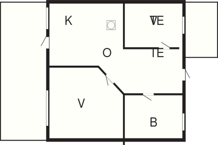 Maison de vacances pour 5 a Aakirkeby-Plan d'étage