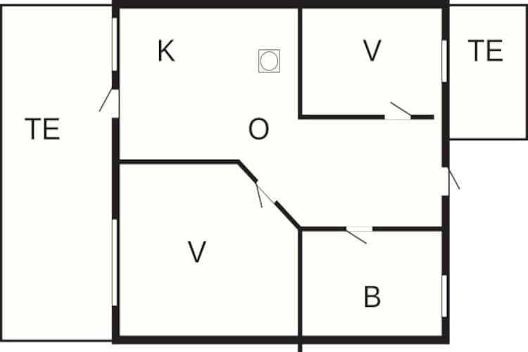 5 persoons vakantie huis in Aakirkeby-Plattegrond