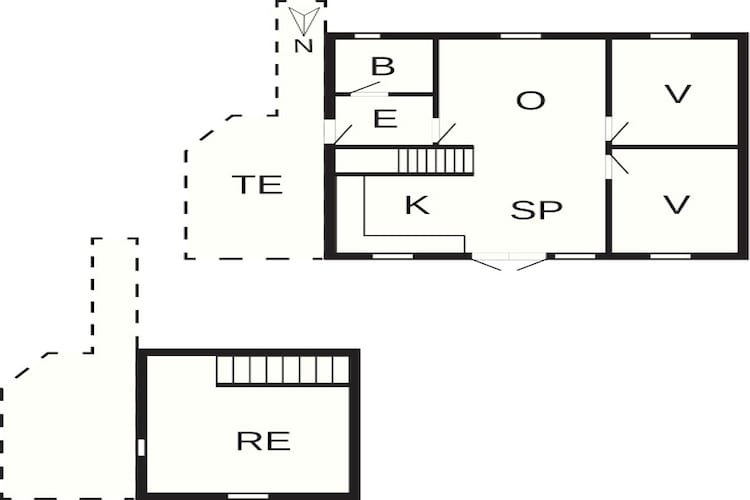 4 room,2+3 floor-Plattegrond