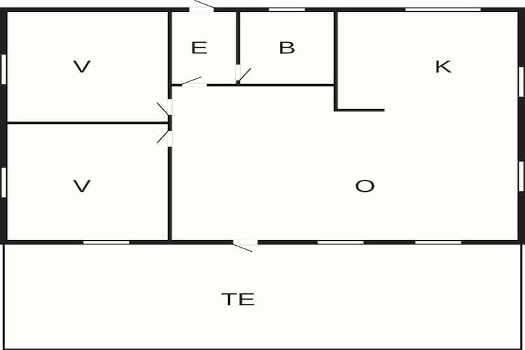 4 persoons vakantie huis in olden - Plattegrond