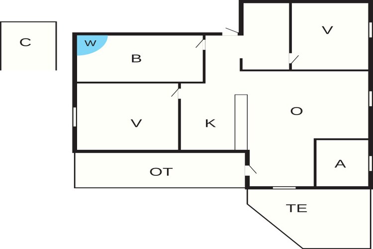 6 Personen Ferienhaus in Skjern-Grundriss