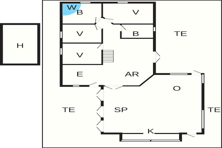 10 persoons vakantie huis in Jerup-Plattegrond