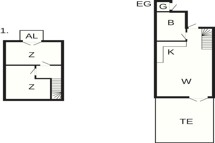 3 rooms app.,2stories,bay view,PLUS-Floor plan