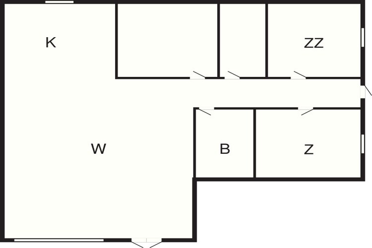 Rustiek rietgedekt huis op Romo-By Traum-Plattegrond
