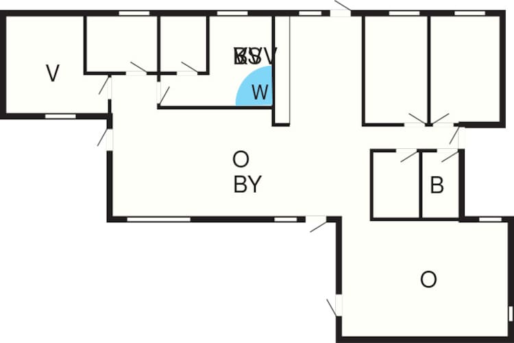 8 Personen Ferienhaus in Glesborg-Grundriss