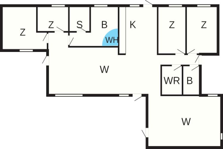 Maison de vacances pour 8 a Glesborg - Plan