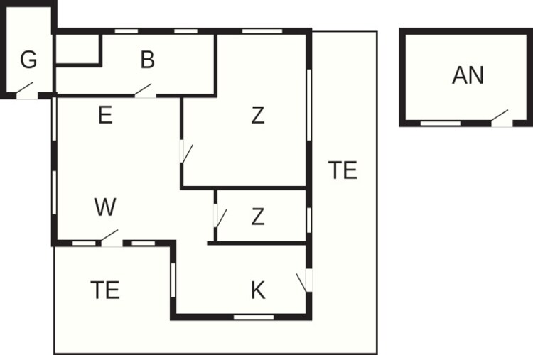 Kustcharme in Rindby-By Traum-Plattegrond