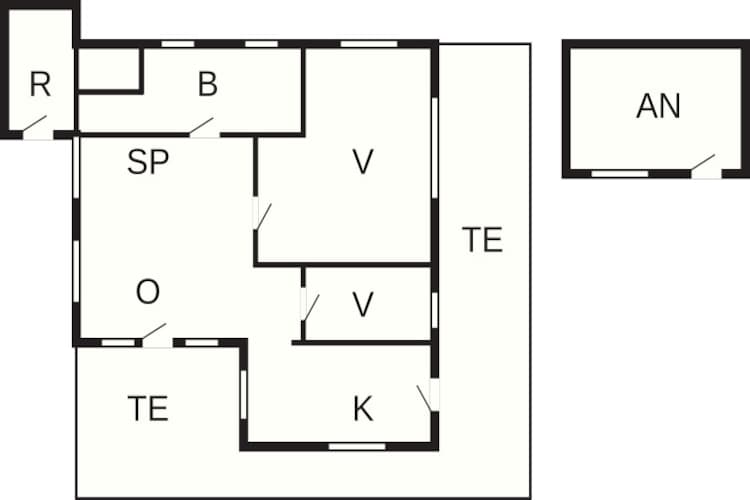 Kustcharme in Rindby-By Traum-Plattegrond