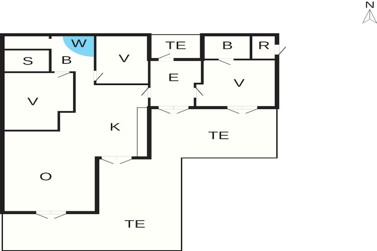 Vakantiehuis nabij Nysted-Plattegrond