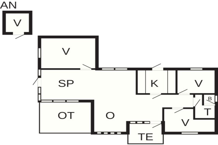 8 persoons vakantie huis in Knebel-Plattegrond