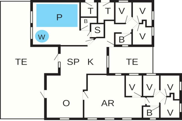 18 persoons vakantie huis in Nørre Nebel-Plattegrond