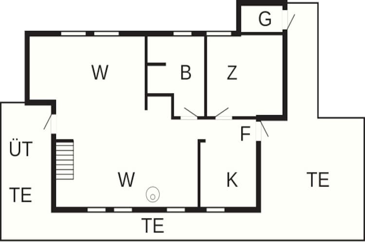 Kustcharme in Boged-By Traum-Plattegrond