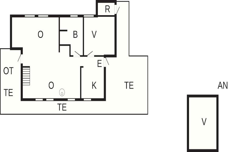 Kustcharme in Boged-By Traum-Plattegrond