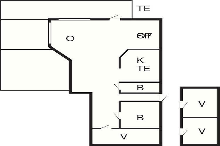 6 Personen Ferienhaus in Gørlev-Grundriss