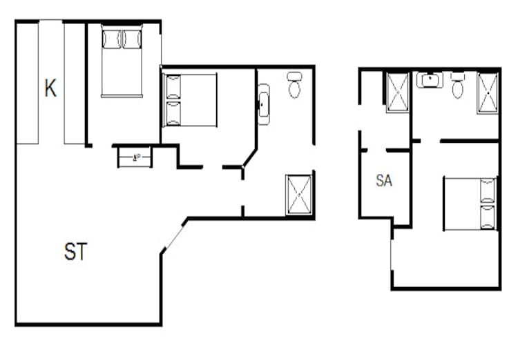 6 persoons vakantie huis in Henne-Plattegrond