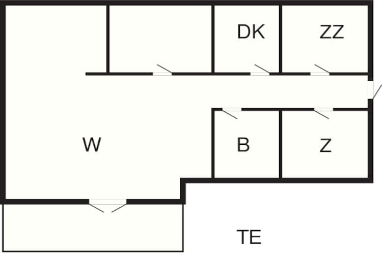 6 person holiday home in Fårvang-Floor plan