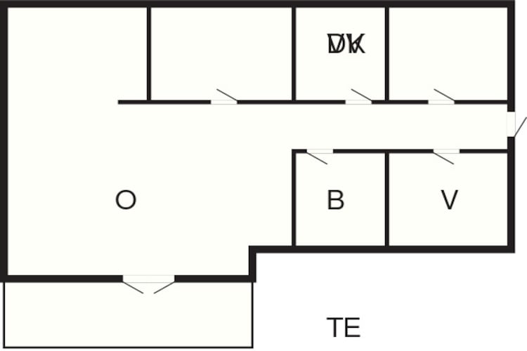6 person holiday home in Fårvang-Floor plan