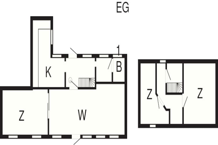 6 persoons vakantie huis in Aakirkeby-Plattegrond