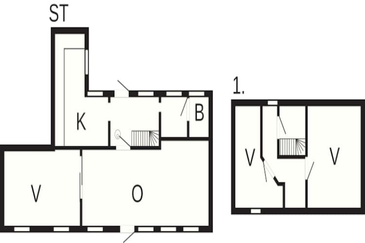 6 persoons vakantie huis in Aakirkeby-Plattegrond