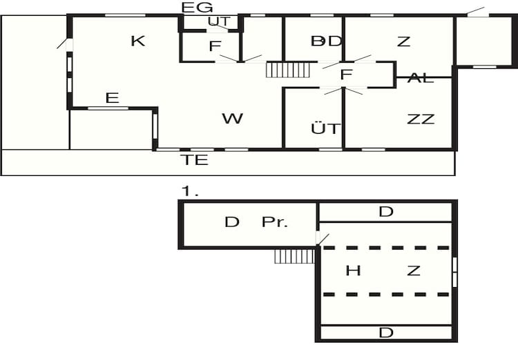 Maison de vacances pour 6 a Lyngstad-Plan d'étage