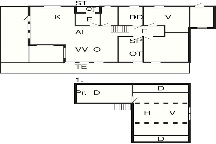 Maison de vacances pour 6 a Lyngstad-Plan d'étage