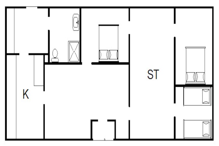 Idyllische Deense Boerderij Retreat-By Traum-Plattegrond