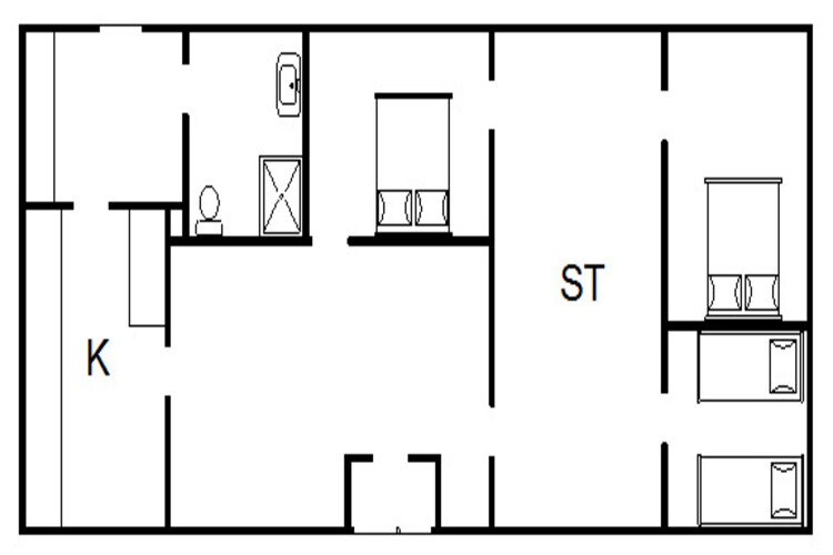 Idyllische Deense Boerderij Retreat-By Traum-Plattegrond