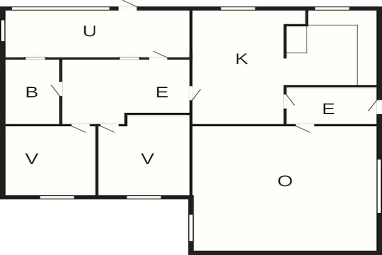 Maison de vacances pour 4 a Bøvlingbjerg - Plan