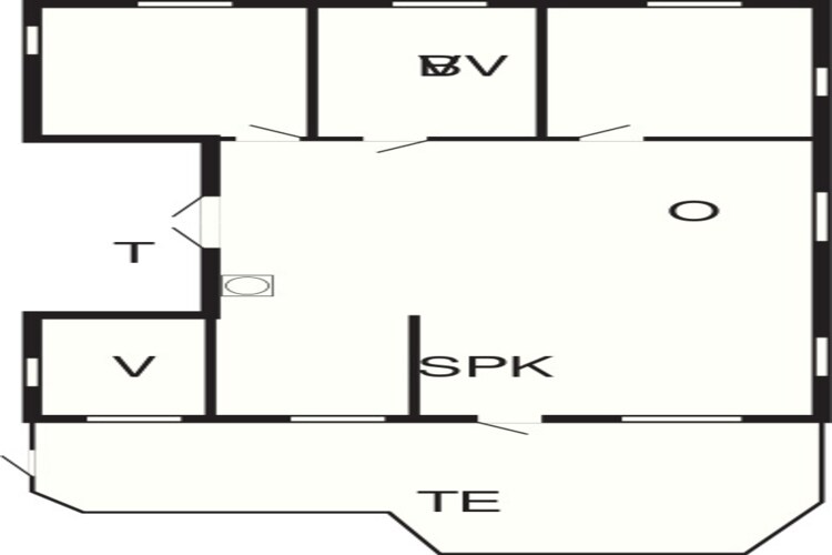 Ruim toevluchtsoord in Skovmose-By Traum-Plattegrond